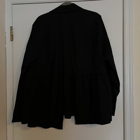 Torrid Size 4x Black Peplum Utility Jacket with Buttons - Picture 6 of 8